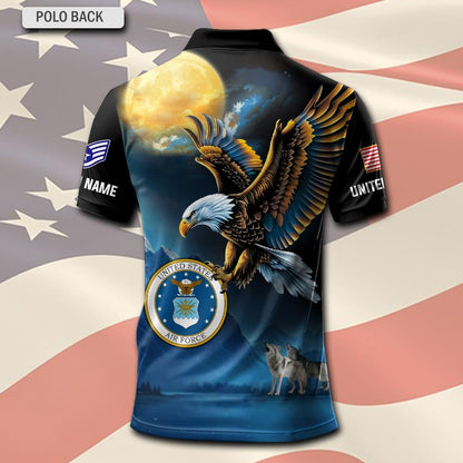U.S Air Force – T-shirt – Golden Moon Eagle