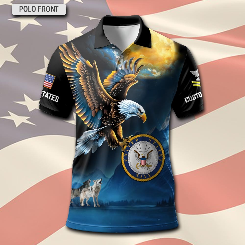 U.S Navy – T-shirt –  Golden Moon Eagle