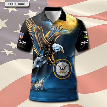 U.S Navy – T-shirt –  Golden Moon Eagle