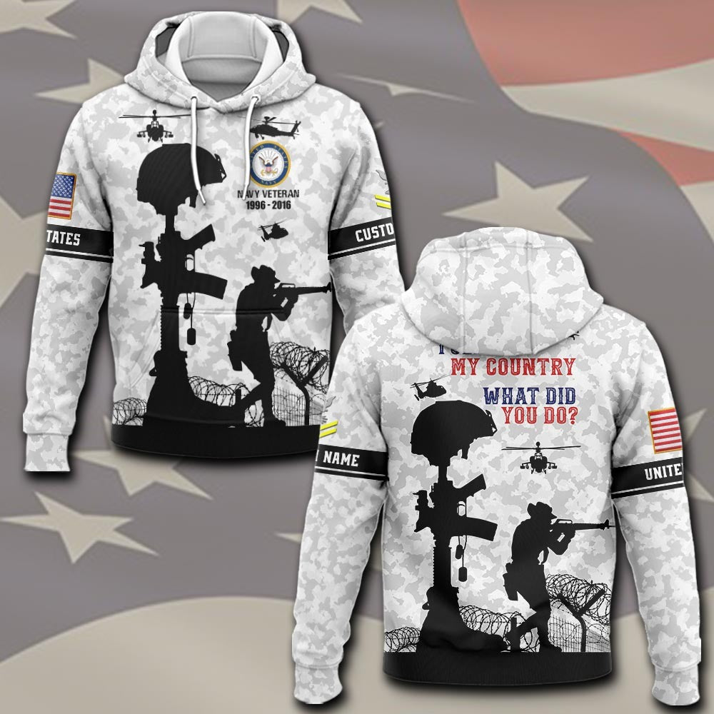 U.S Navy – T-shirt – I SERVED MY COUNTRY.WHAT DID YOU DO?