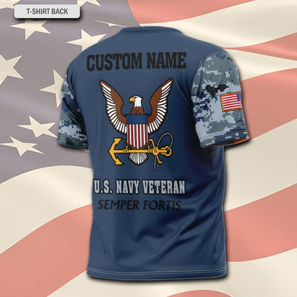 U.S Navy – T-shirt – Camo Sleeve Heritage