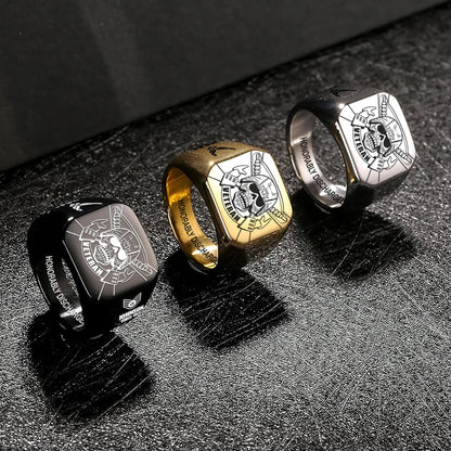 US Air Force – Engraved Men's Ring – Veteran Skull Signet