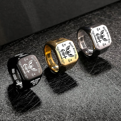 US Navy – Engraved Men's Ring – Military Heritage Insignia