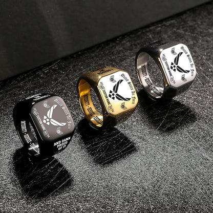 US Air Force – Engraved Men's Ring – Military Heritage Insignia