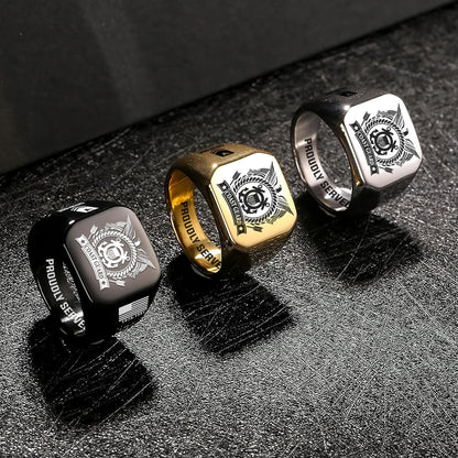 US Coast Guard – Engraved Men's Ring – Classic Military Signet