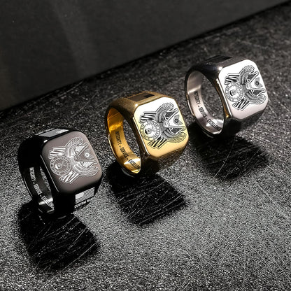 US Air Force – Engraved Men's Ring – Honor Guard Eagle