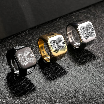 US Coast Guard – Engraved Men's Ring –  Honor Guard Eagle