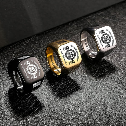 US Coast Guard – Engraved Men's Ring –  Veteran Legacy Emblem