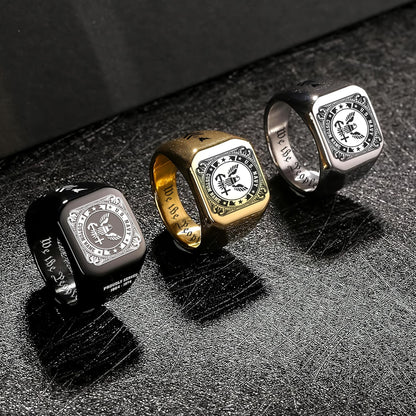 US Navy – Engraved Men's Ring – Military Honor Seal