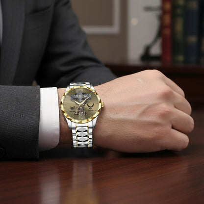 US Air Force – Diamond-Cut Bezel Watch – Man Of God