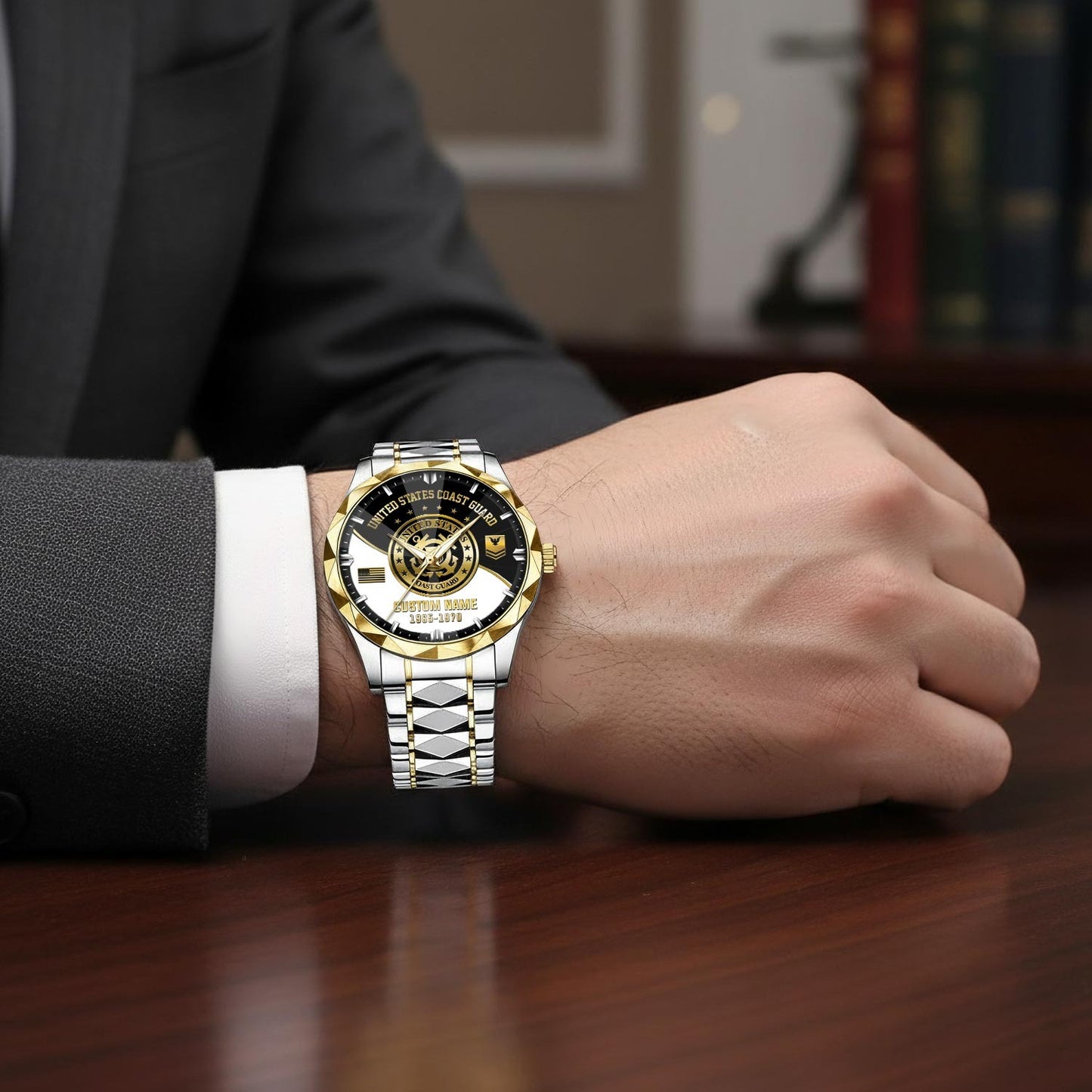 US Coast Guard – Diamond-Cut Bezel Watch – Imperial Service Watch