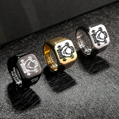 US Air Force – Engraved Men's Ring – Honor Star Crest