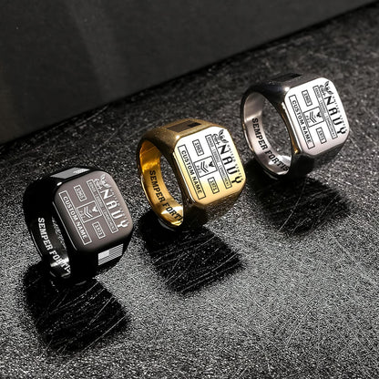 US Navy – Engraved Men's Ring – Service Record Crest