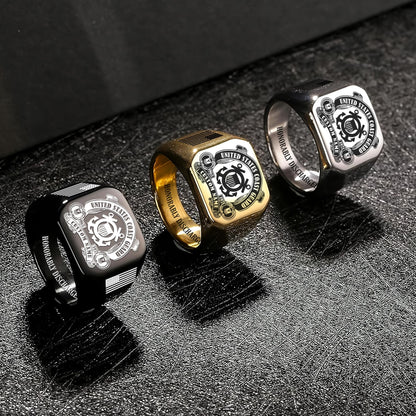 US Coast Guard – Engraved Men's Ring – Military Honor Cross Ring