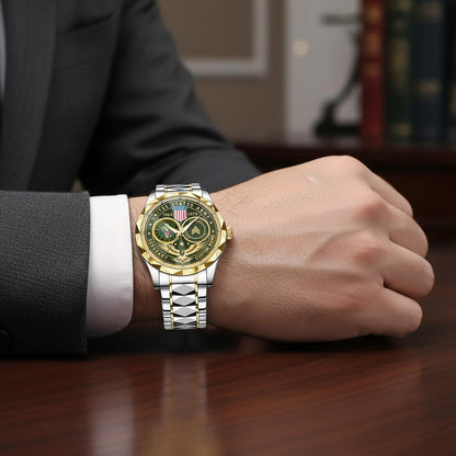 US Army – Diamond-Cut Bezel Watch – Forever Service Crest