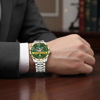 US Army – Diamond-Cut Bezel Watch – Liberty Star Crest
