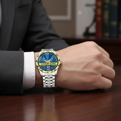 US Air Force – Diamond-Cut Bezel Watch – Liberty Star Crest