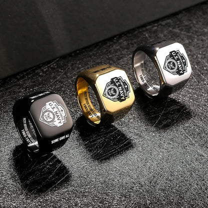 US Navy – Engraved Men's Ring – Honor Guard Shield