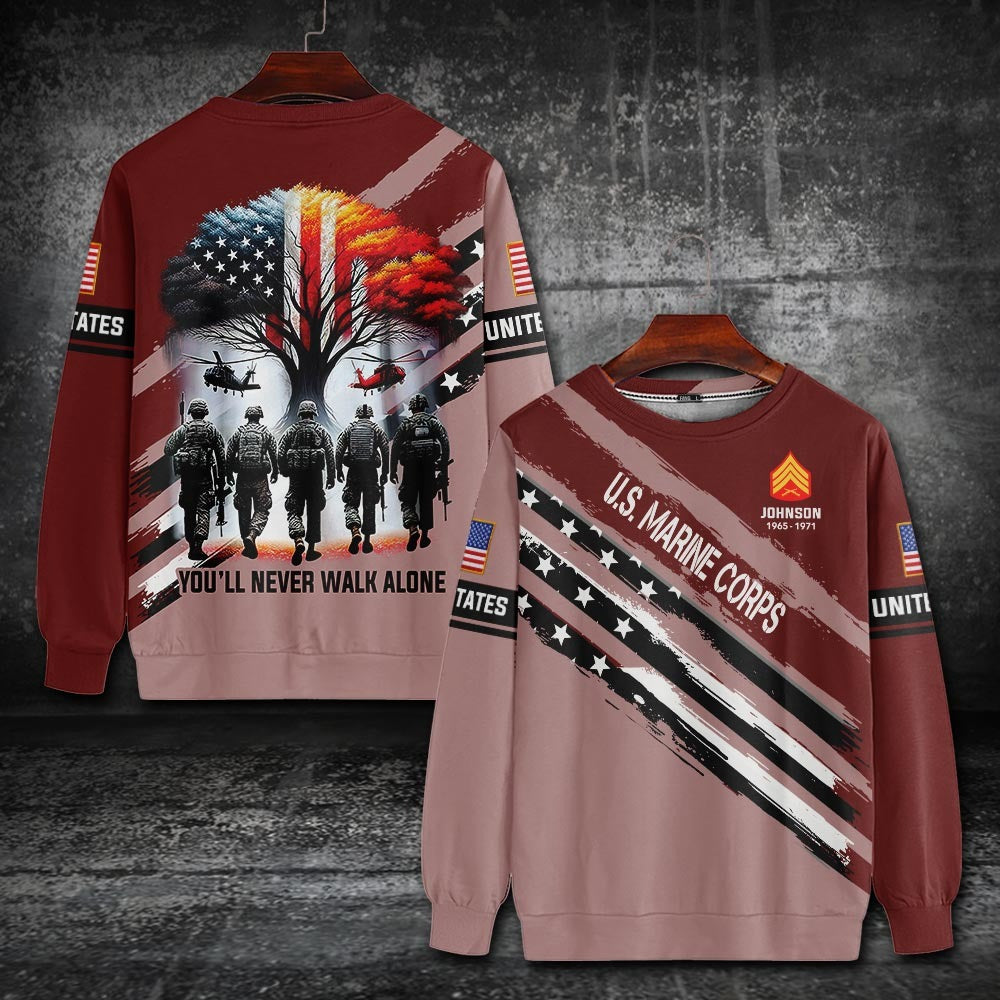 U.S Marine Corps – T-shirt – YOU'LL NEVER WALK ALONE