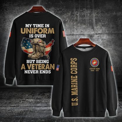 U.S Marine Corps – T-shirt – Veteran Never Ends