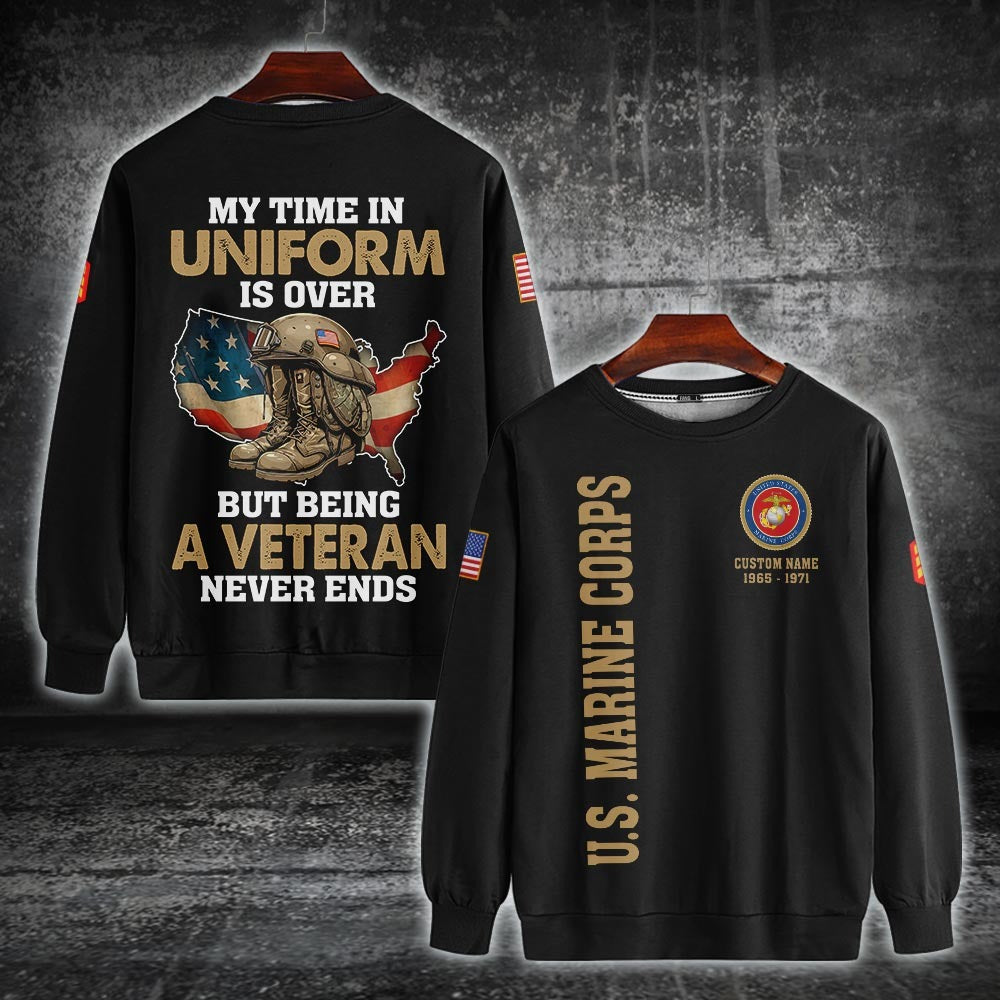U.S Marine Corps – T-shirt – Veteran Never Ends