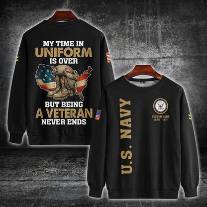 U.S Navy – T-shirt –  Veteran Never Ends