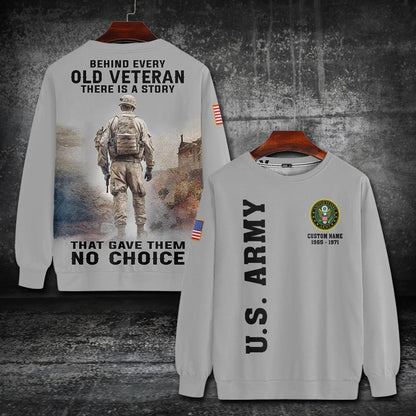 U.S Army – T-shirt –  BEHIND EVERY OLD VETERAN THERE IS A STORY