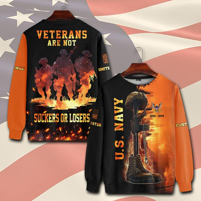 U.S Navy – T-shirt – VETERANS ARE NOT SUCKERS OR LOSERS