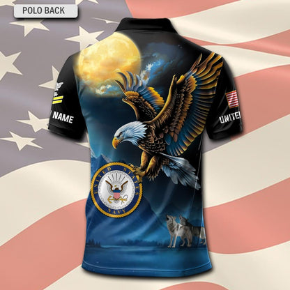 U.S Navy – T-shirt –  Golden Moon Eagle