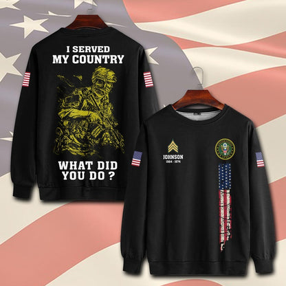 U.S Army – T-shirt –  WHAT DID YOU DO ?