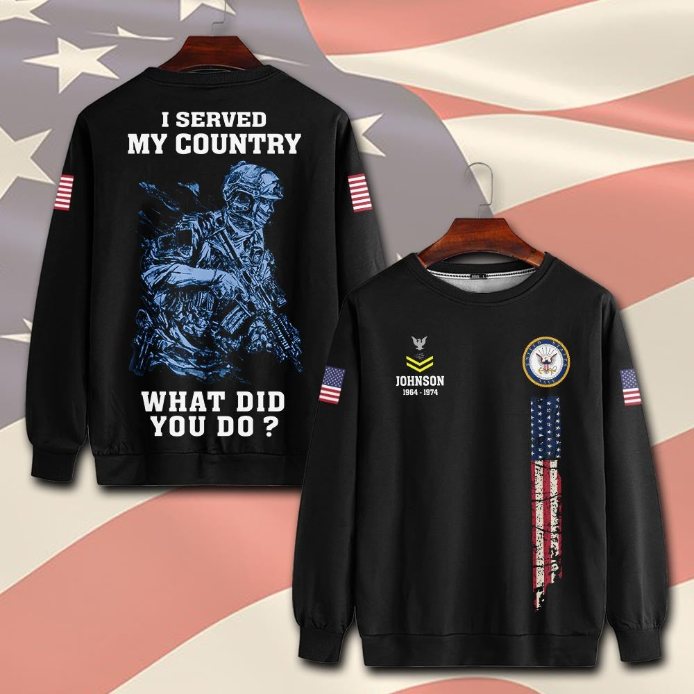 U.S Navy – T-shirt – WHAT DID YOU DO ?