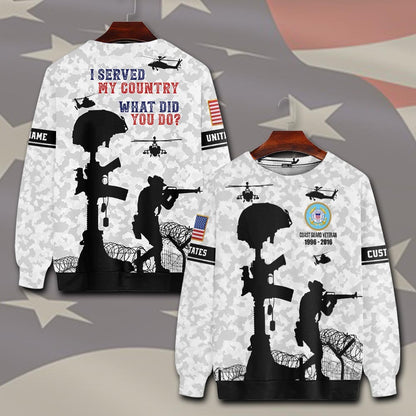 U.S Coast Guard – T-shirt – I SERVED MY COUNTRY.WHAT DID YOU DO?