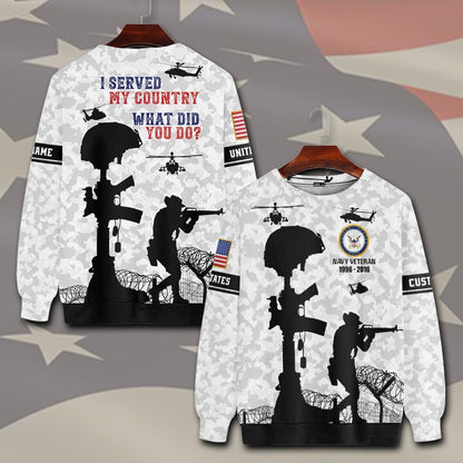 U.S Navy – T-shirt – I SERVED MY COUNTRY.WHAT DID YOU DO?