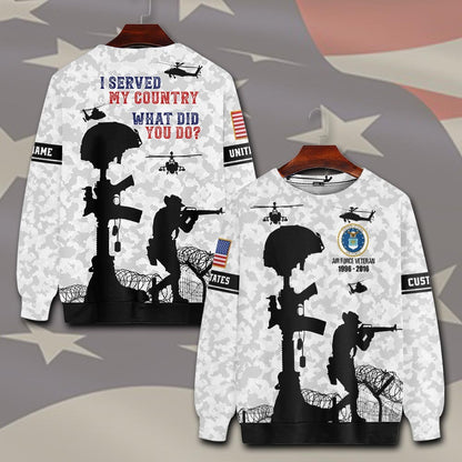 U.S Air Force – T-shirt – I SERVED MY COUNTRY.WHAT DID YOU DO?