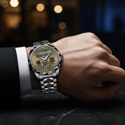 US Coast Guard – Diamond-Cut Bezel Watch – Man Of God