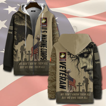 U.S Marine Corps – T-shirt – WE DON'T KNOW THEM ALL BUT WE OWE THEM ALL
