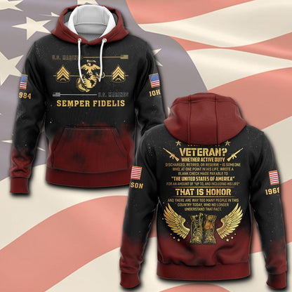 U.S Marine Corps – T-shirt – What is a Veteran?