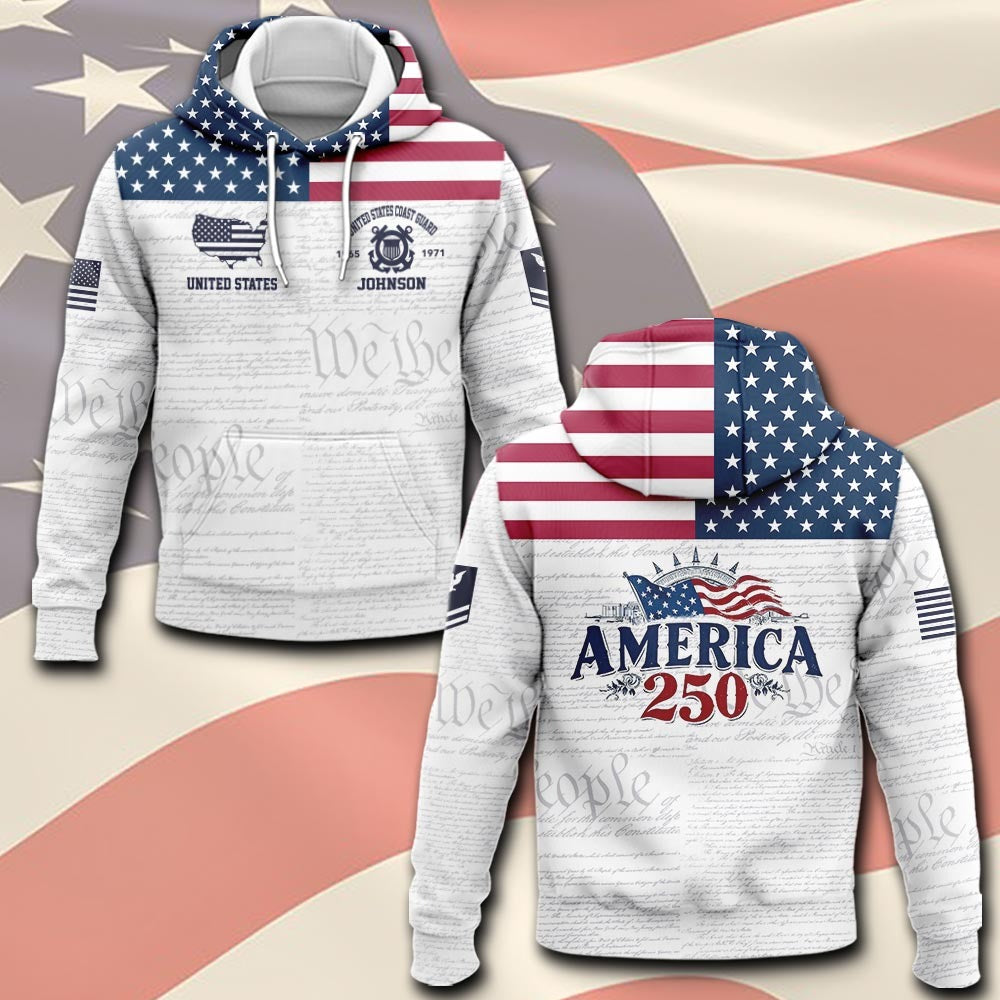 U.S Coast Guard – T-shirt – America 250 Heritage Flag