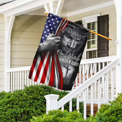 One Nation Under God Flag - Patriotic Grommet Flag Gift for Faithful Hearts & Home Decor