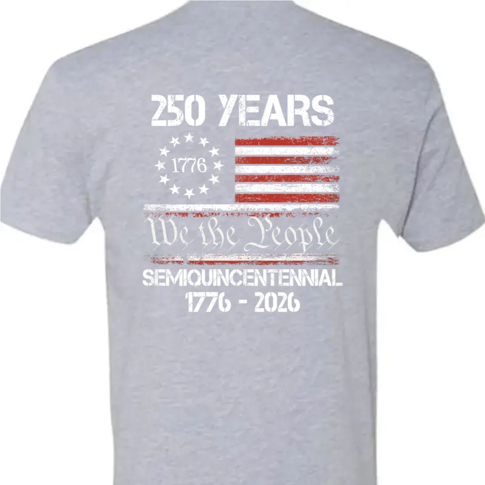 Celebrate Our America 250th Anniversary United States Semiquincentennial Back Side Dark Premium Tee