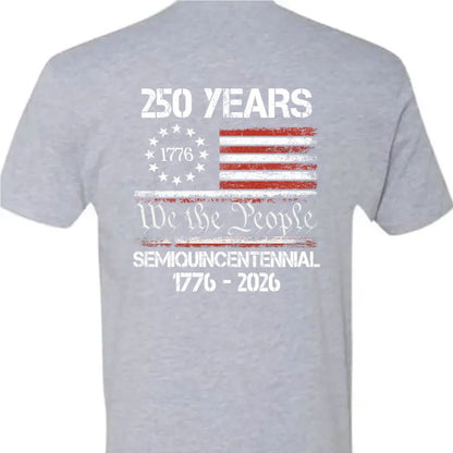 Celebrate Our America 250th Anniversary United States Semiquincentennial Back Side Dark Premium Tee
