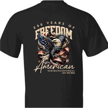 250 Years Of Freedome America Back Basic Tee